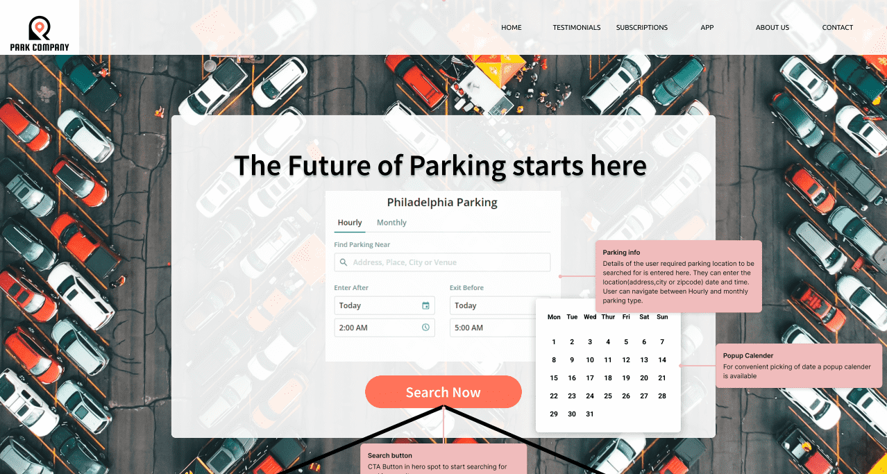 park company wireframe thumbnail